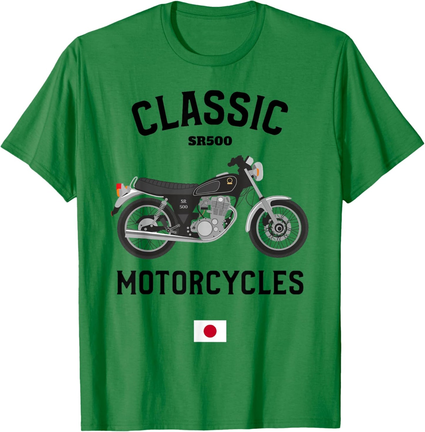 SR500 schwarz Speichen Classic Bike Motorradfahrer Motorrad T-Shirt - T-Shirt | Irish Green