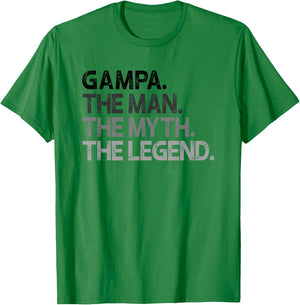 Gampa The Man The Myth Legend Gift T-Shirt - T-Shirt | Irish Green