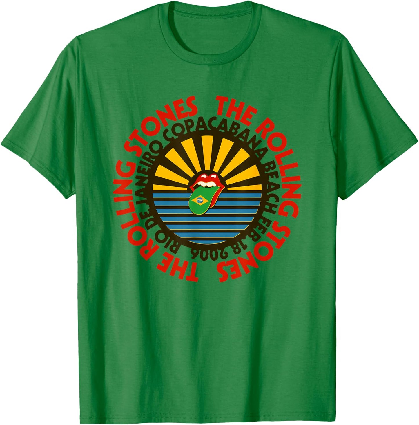 Official Rolling Stones Copacabana Beach T-Shirt - T-Shirt | Irish Green