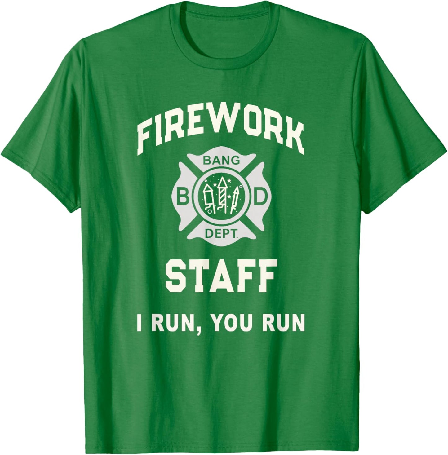 Patriotic FIREWORK STAFF Safety Director July 4th Pyro Pro T-Shirt - T-Shirt | Irish Green