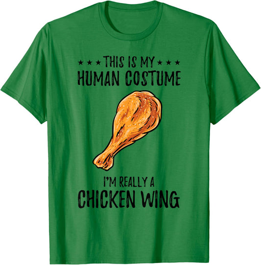 This Is My Human Costume Chicken Wing T-Shirt - T-Shirt | Irish Green