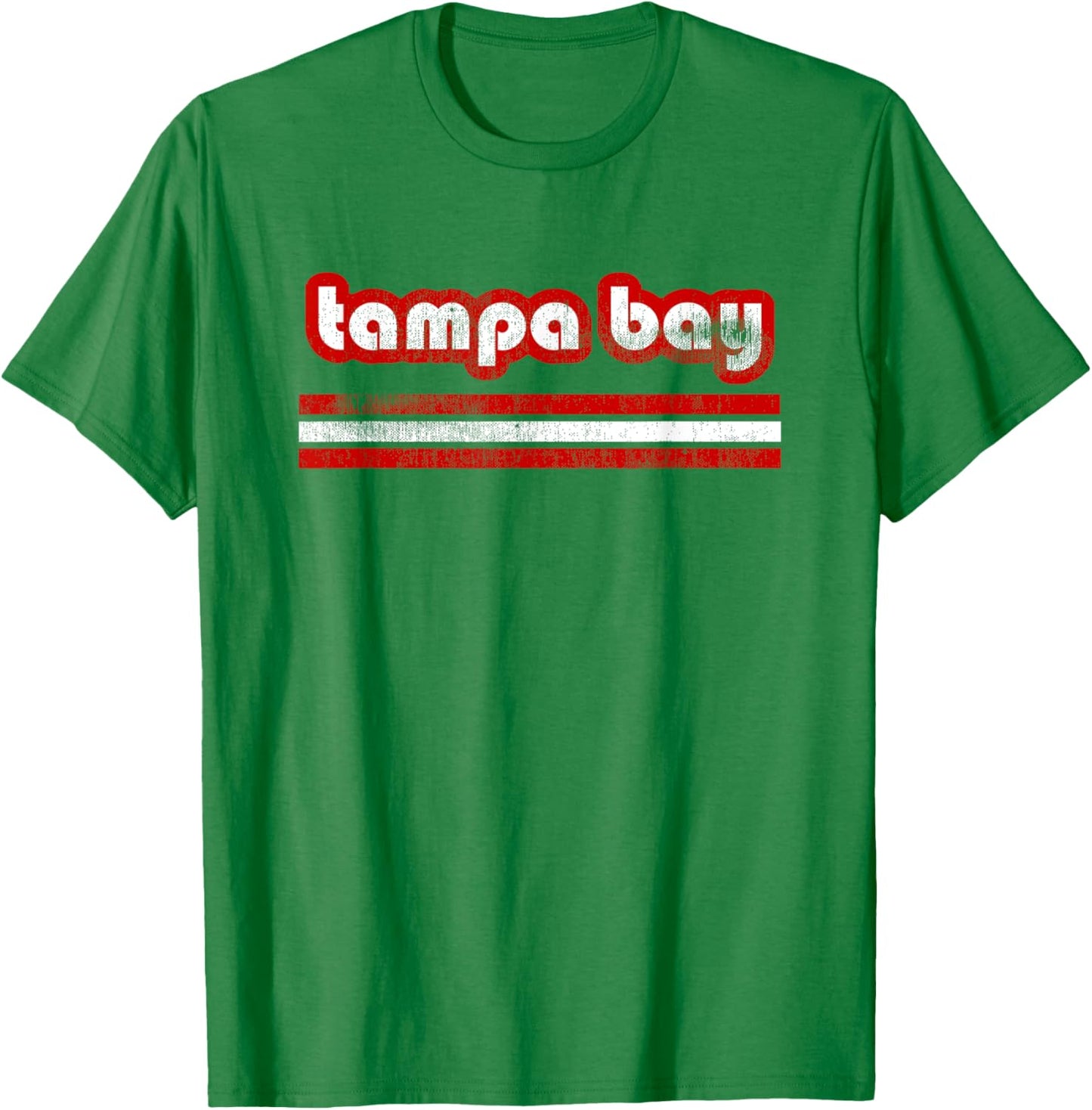 Tampa Bay Florida Retro Vintage Weathered Throwback T-Shirt - T-Shirt | Irish Green