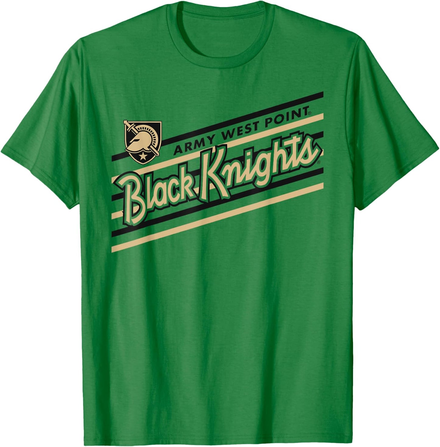 Army Black Knights Retro Performer White Officially Licensed T-Shirt - T-Shirt | Irish Green