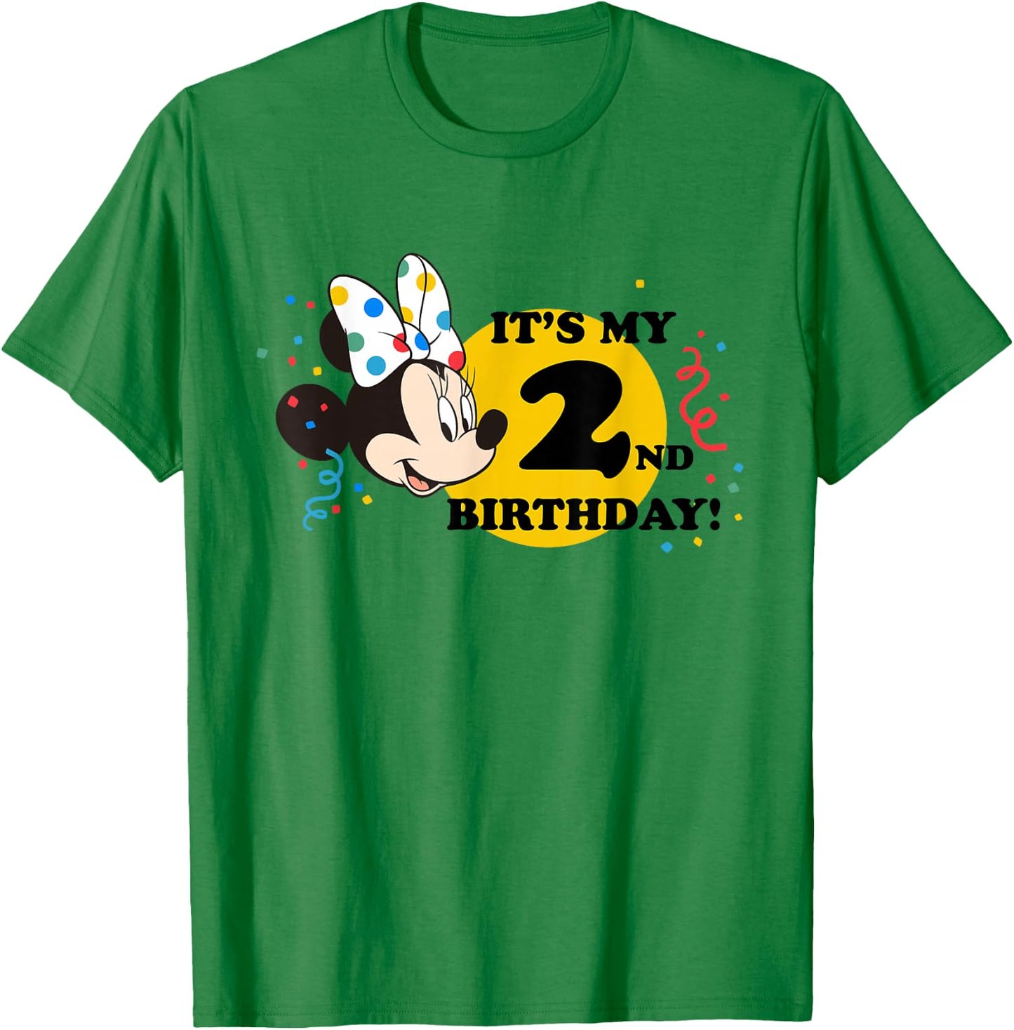 Disney Minnie Mouse 2nd Birthday T-Shirt - T-Shirt | Irish Green