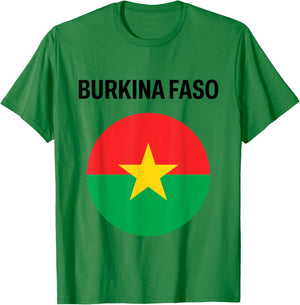 Burkina Faso Flag Modern T-Shirt - T-Shirt | Irish Green
