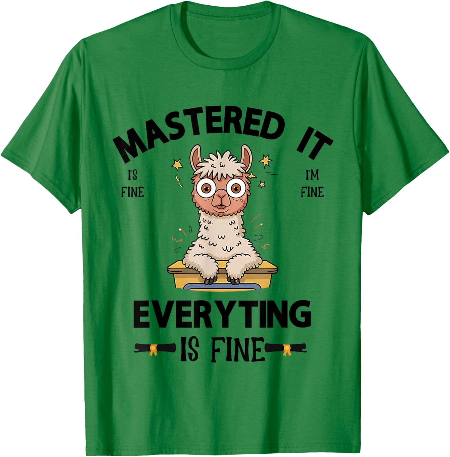 Masters Mastered It Alpaca Graduate Master Degree Graduation T-Shirt - T-Shirt | Irish Green