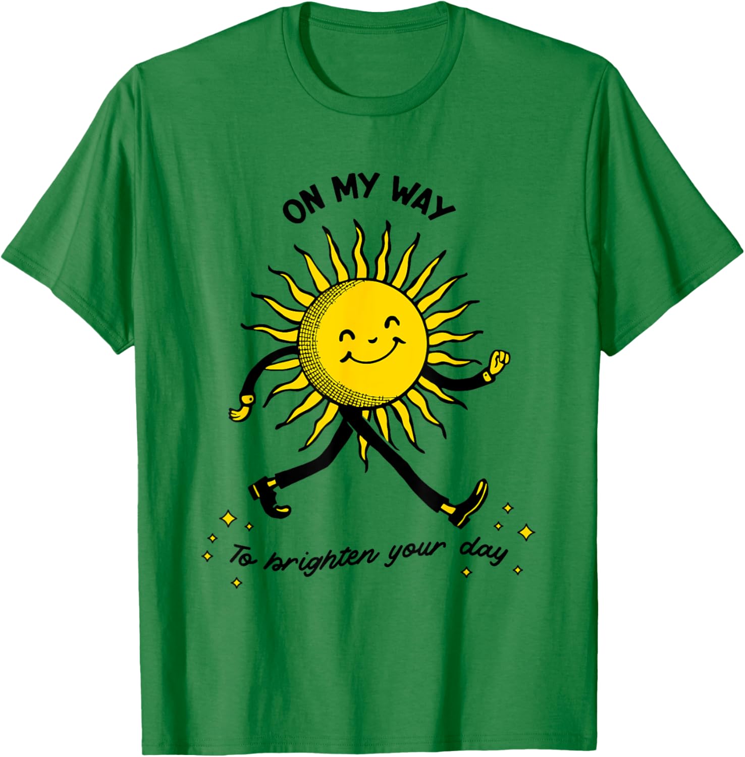 On My way to Brighten your Day Positive vibe T-Shirt - T-Shirt | Irish Green