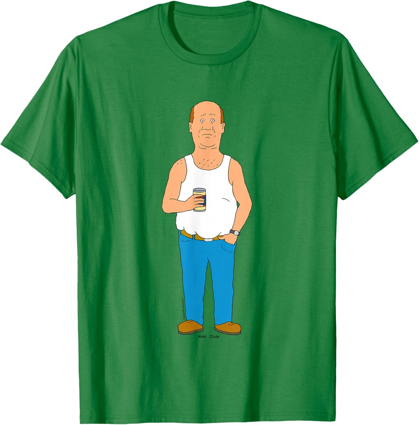King Of The Hill Iconic Bill Dauterive Big Chest Portrait T-Shirt - T-Shirt | Irish Green