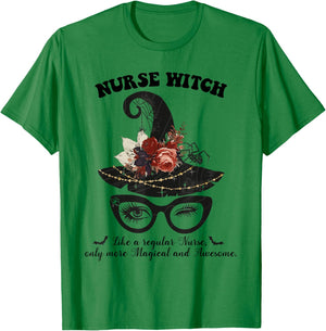 Magical Nurse Witch - Awesome Halloween Witchy Nurse costume T-Shirt - T-Shirt | Irish Green