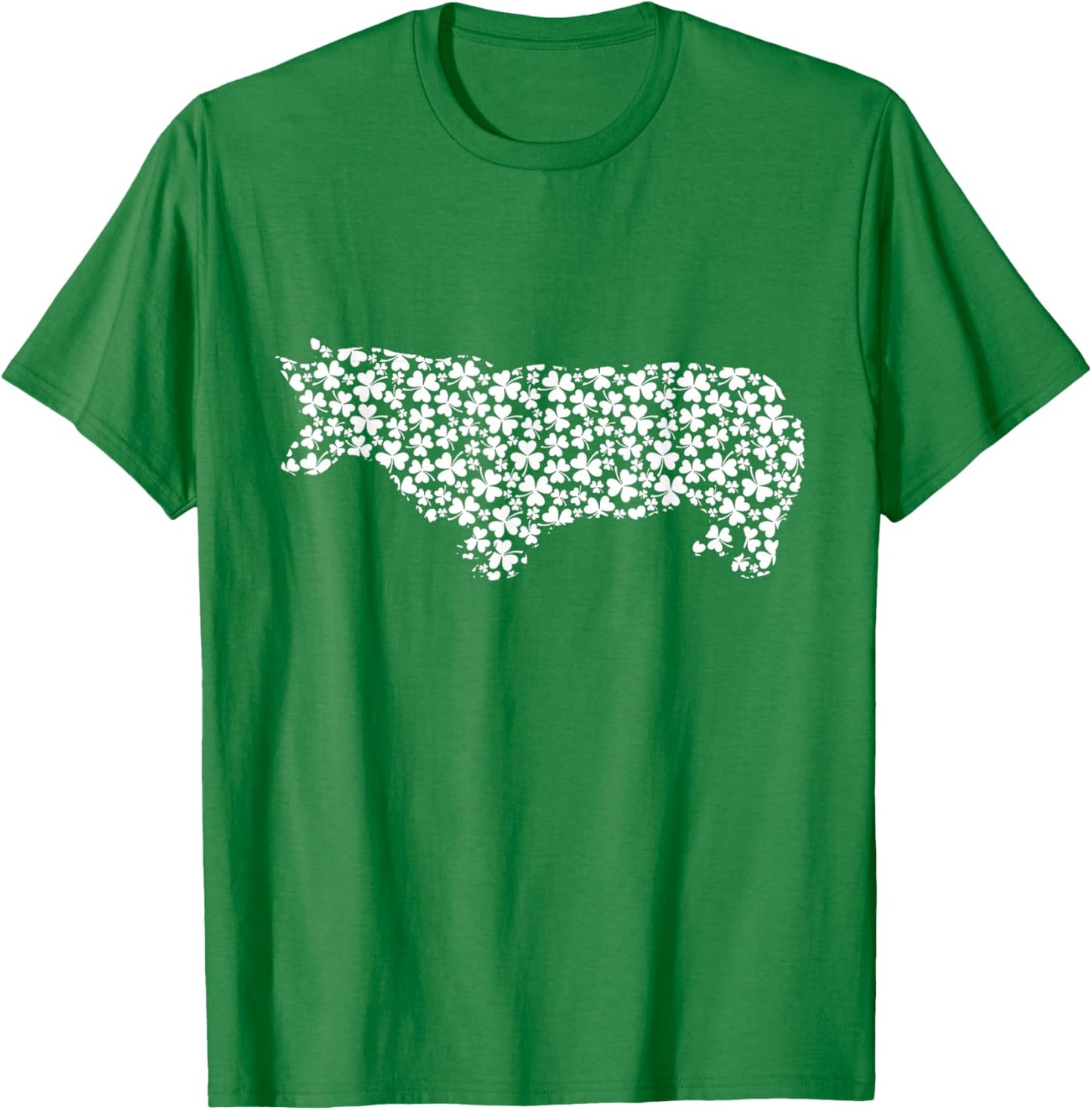 Pembroke Welsh Corgi Dog Cute Shamrock St Patricks Day T-Shirt - T-Shirt | Irish Green
