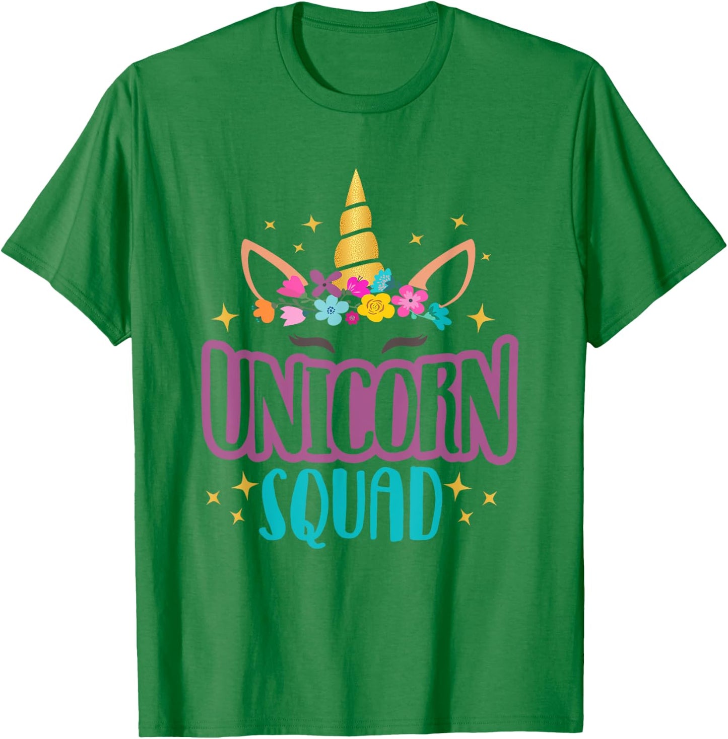 Unicorn Squad Unicorns Girls Birthday Party Matching Gift T-Shirt - T-Shirt | Irish Green