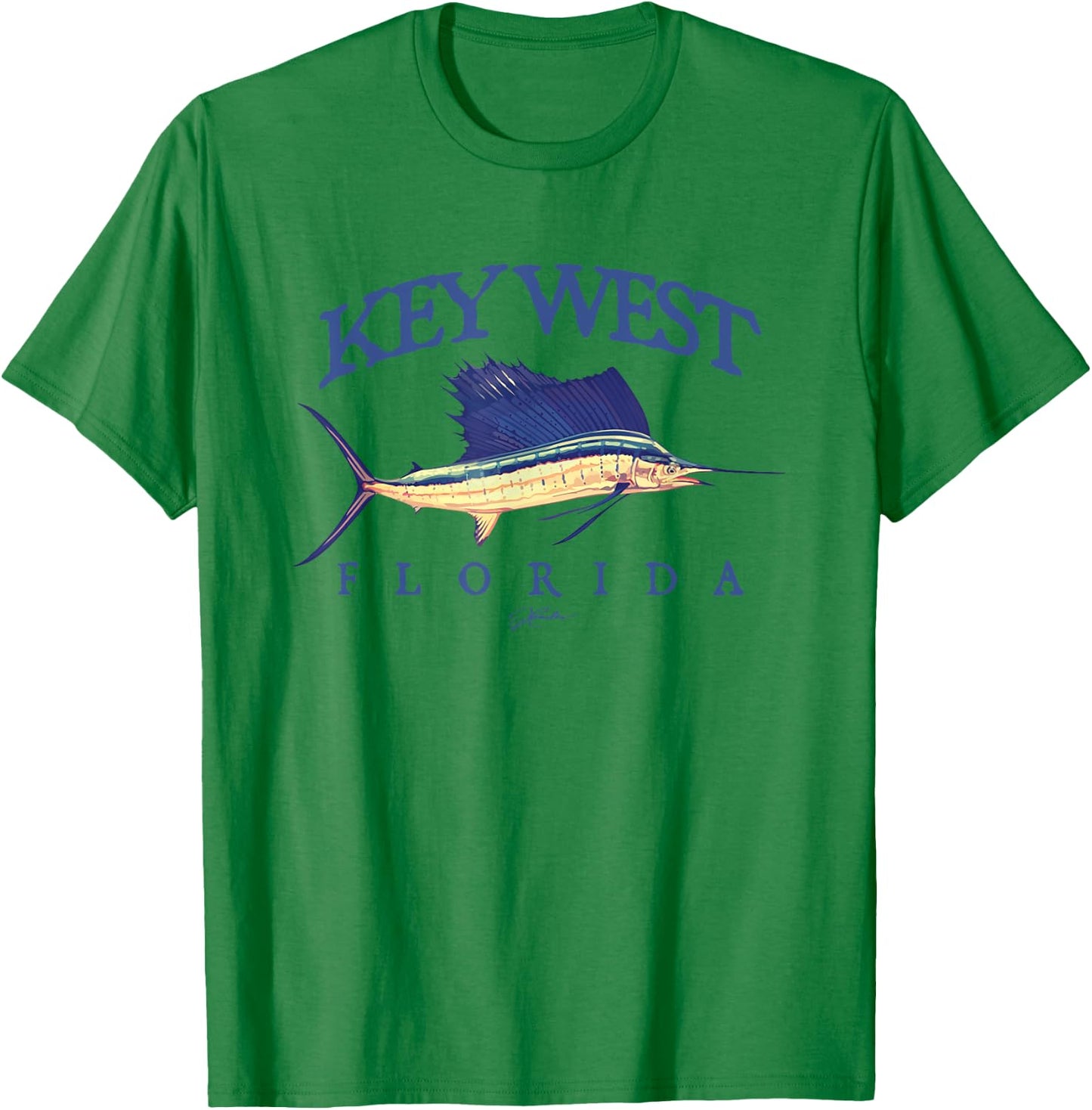 JCombs: Key West, FL, Vintage Sailfish T-Shirt - T-Shirt | Irish Green