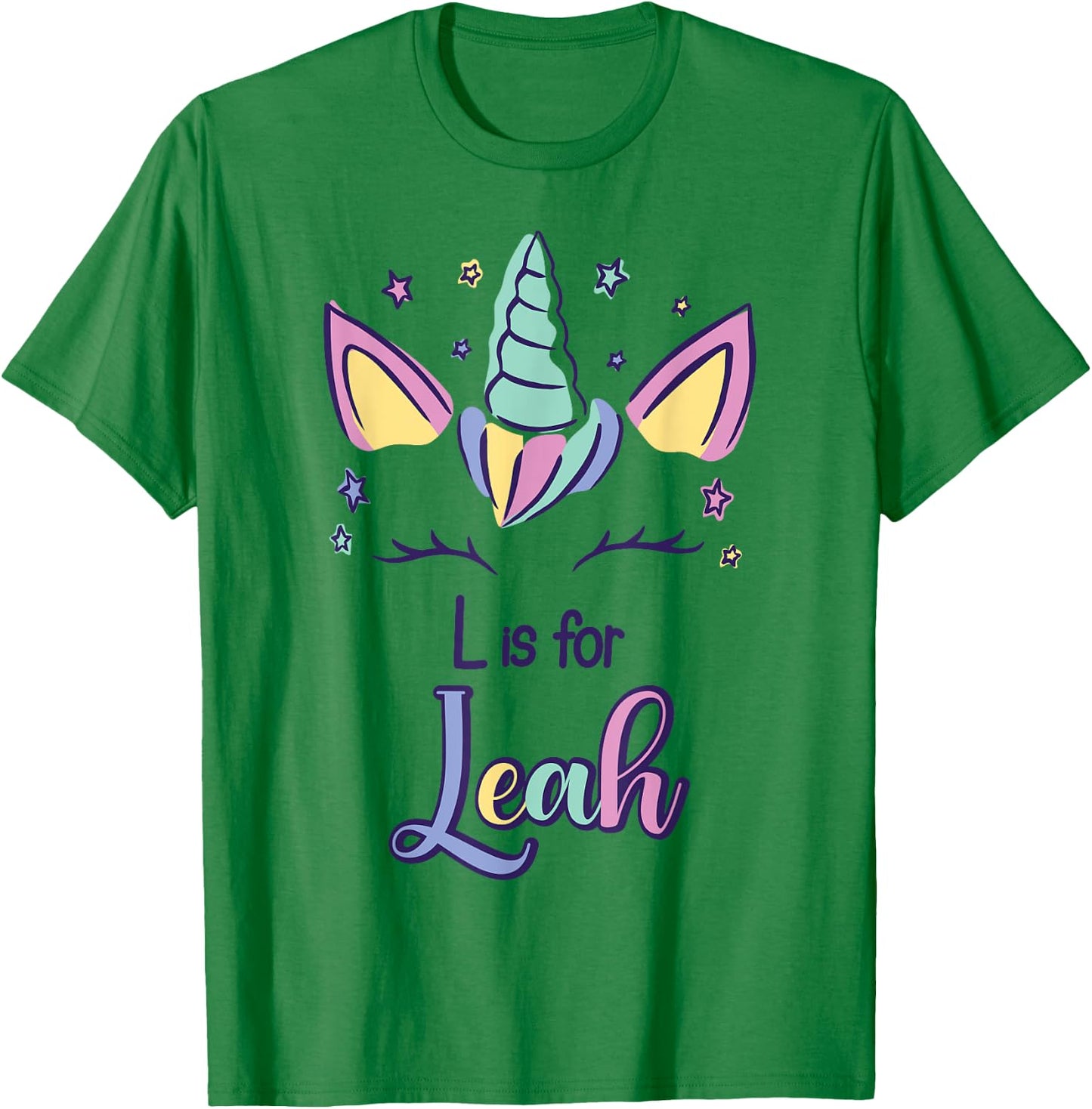 First Name Leah Personalized L Is For Leah T-Shirt - T-Shirt | Irish Green
