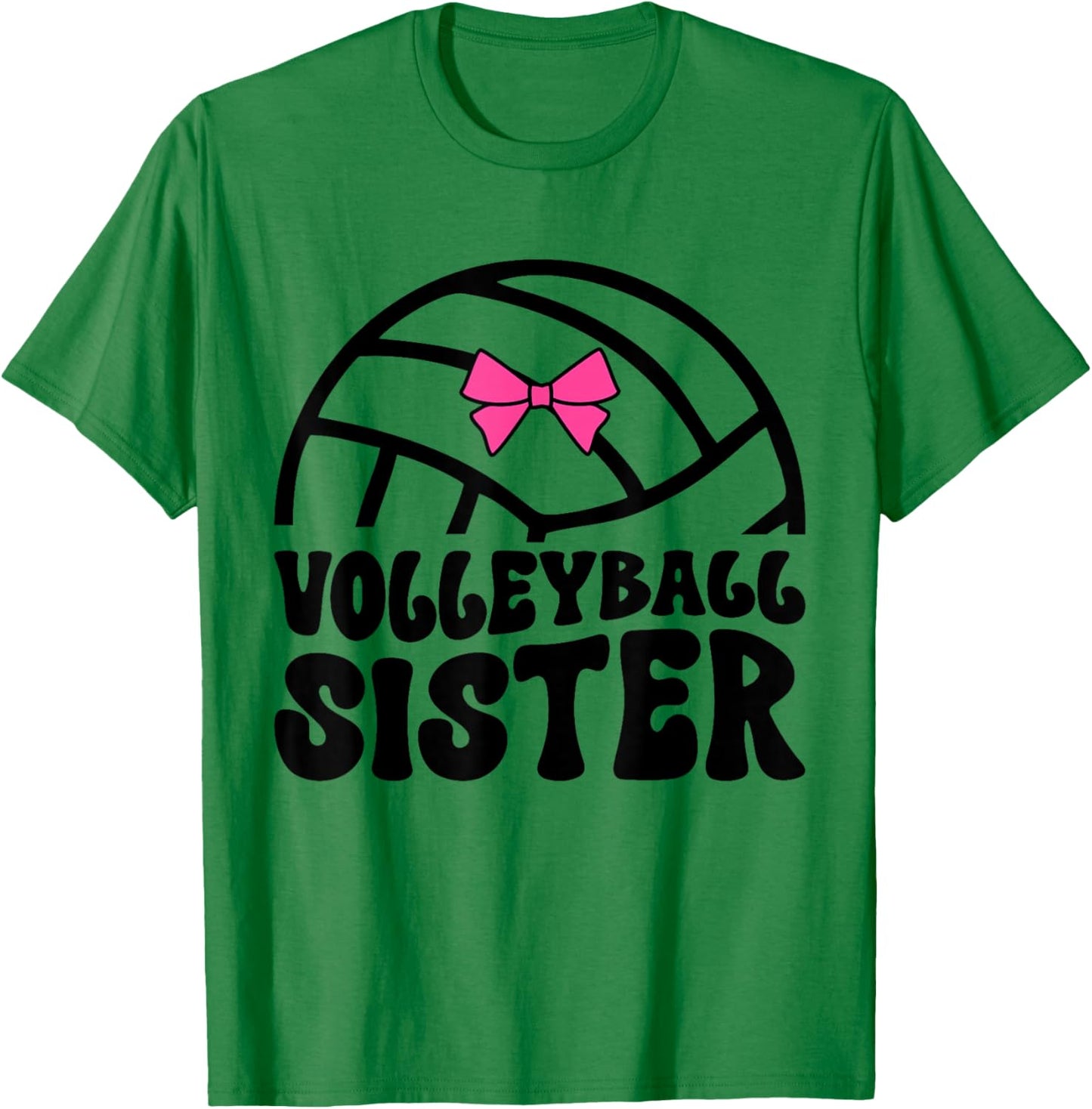 Volleyball Sister Of A Volleyball Player Sister T-Shirt - T-Shirt | Irish Green