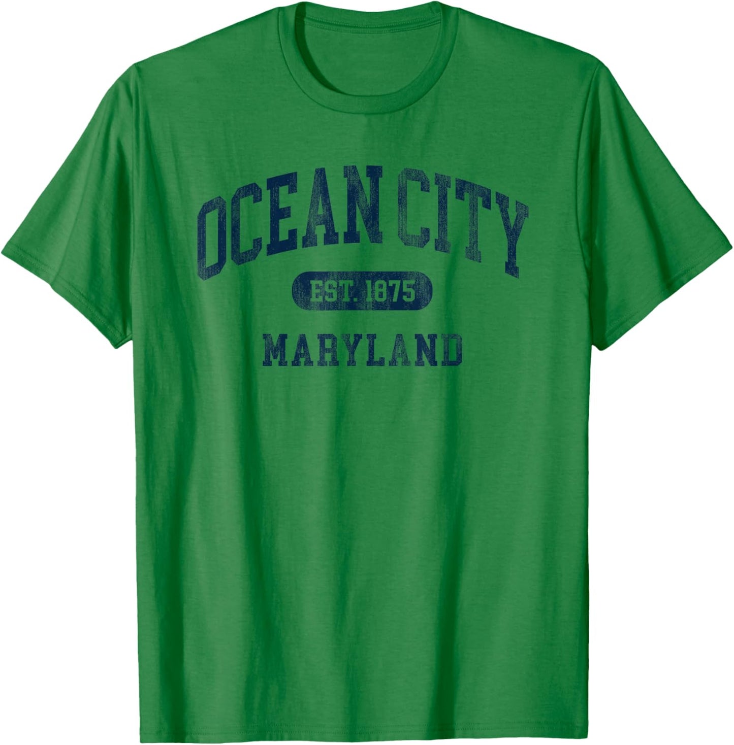 Ocean City Maryland Retro Preppy Throwback Souvenir T-Shirt - T-Shirt | Irish Green