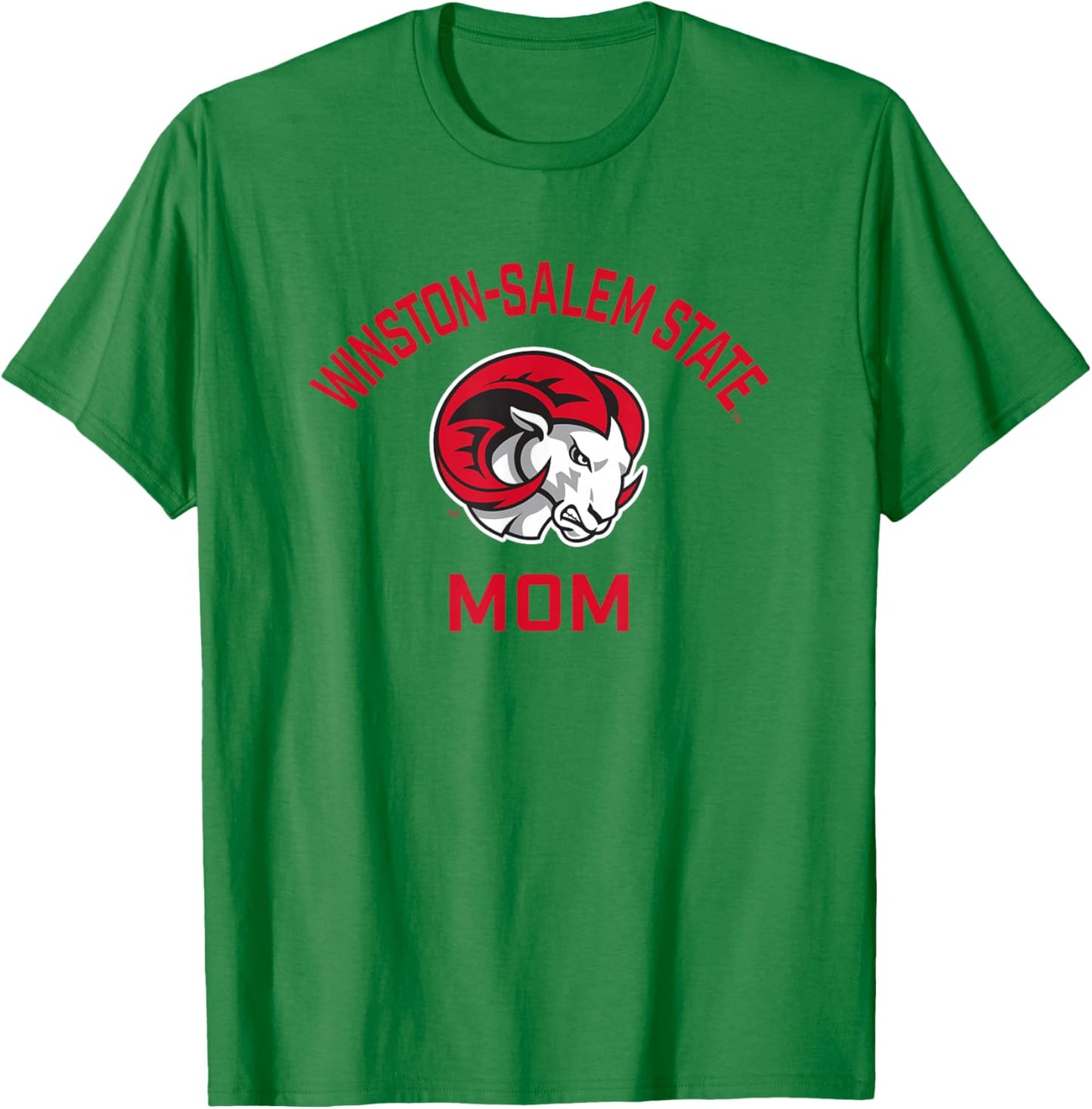 Winston-Salem State University WSSU Rams Arched Mom T-Shirt - T-Shirt | Irish Green