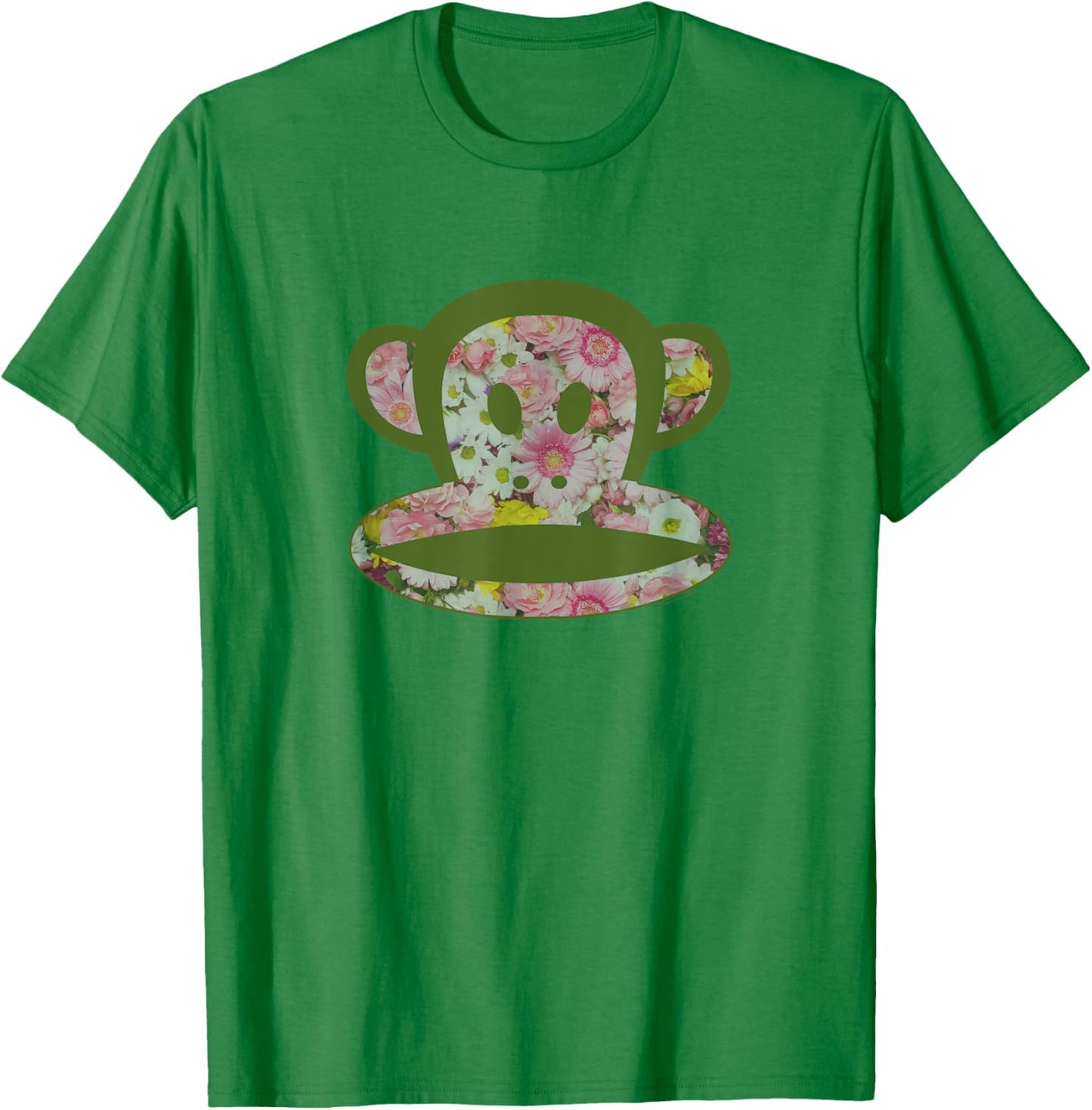 Paul Frank Julius The Monkey Groovy Floral Spring Logo T-Shirt - T-Shirt | Irish Green