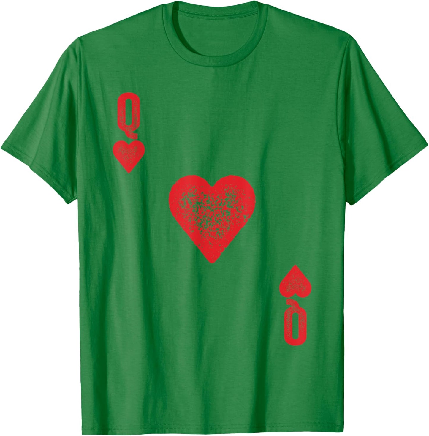 Queen of Hearts Shirt Adult Men Women Kids Card Costume T-Shirt - T-Shirt | Irish Green
