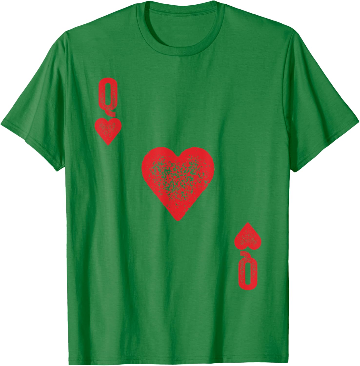 Queen of Hearts Shirt Adult Men Women Kids Card Costume T-Shirt - T-Shirt | Irish Green