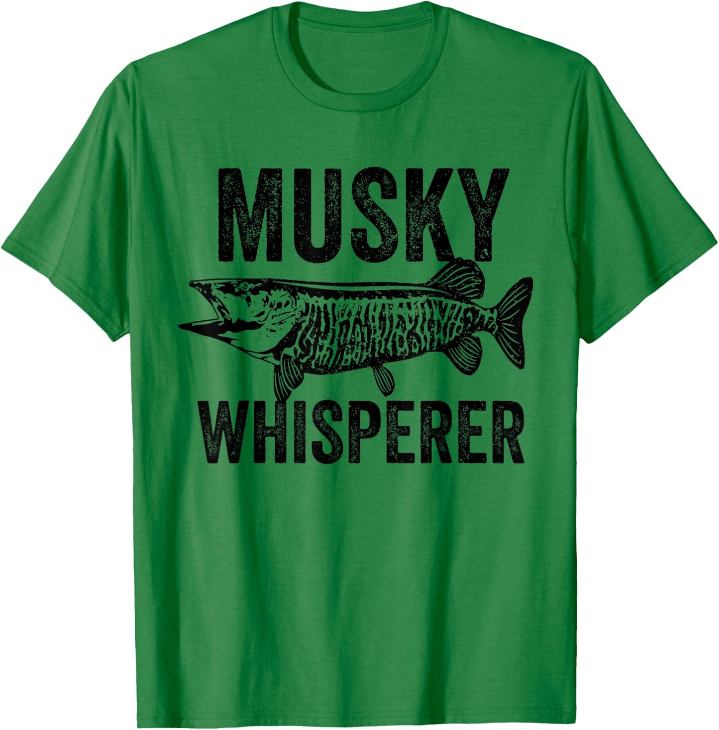 Musky Fisherman Gift | Muskie Whisperer, Canadian Fishing T-Shirt - T-Shirt | Irish Green