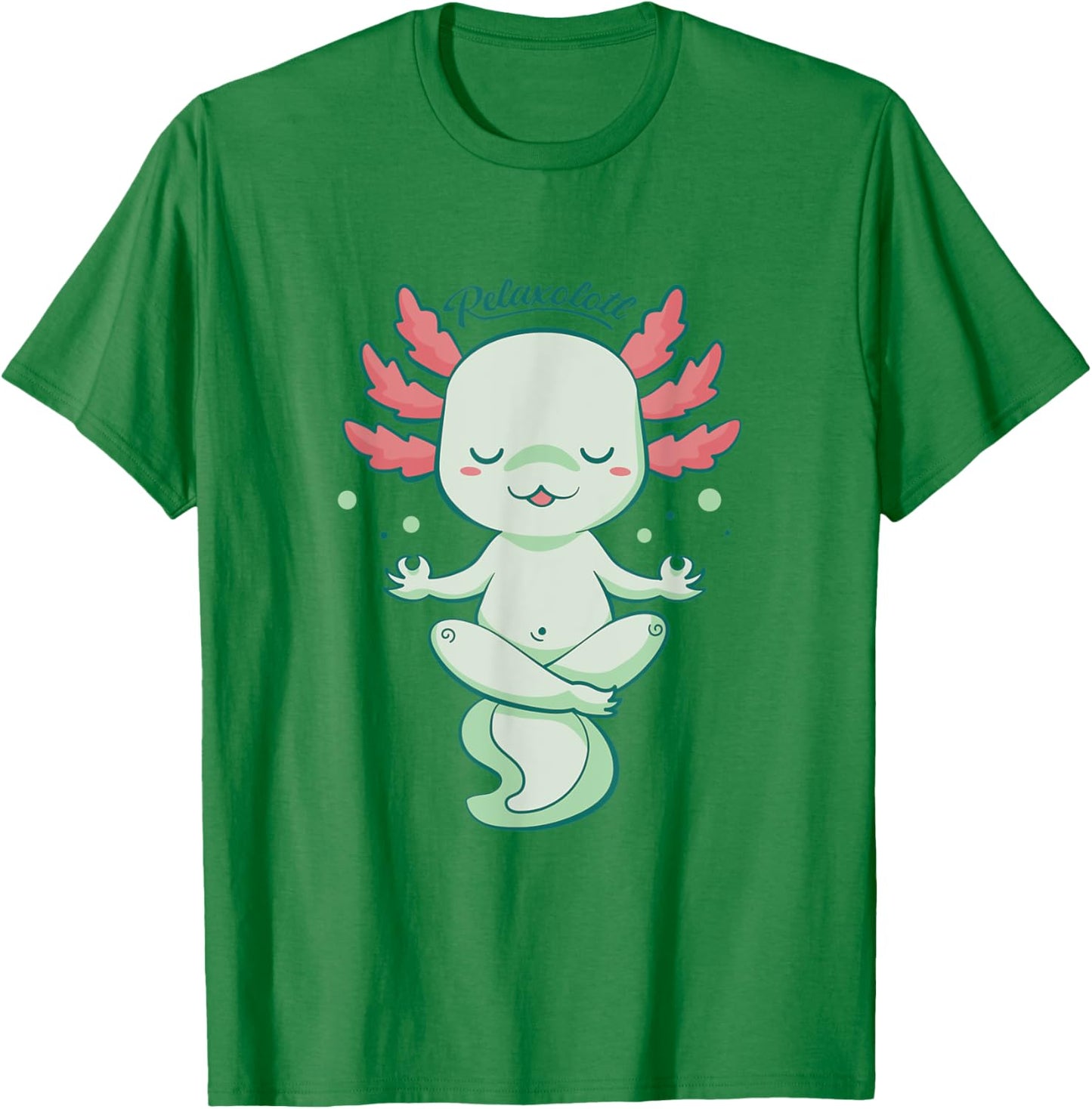Kawaii Axolotl Humour Yoga Meditation Relaxolotl T-Shirt - T-Shirt | Irish Green