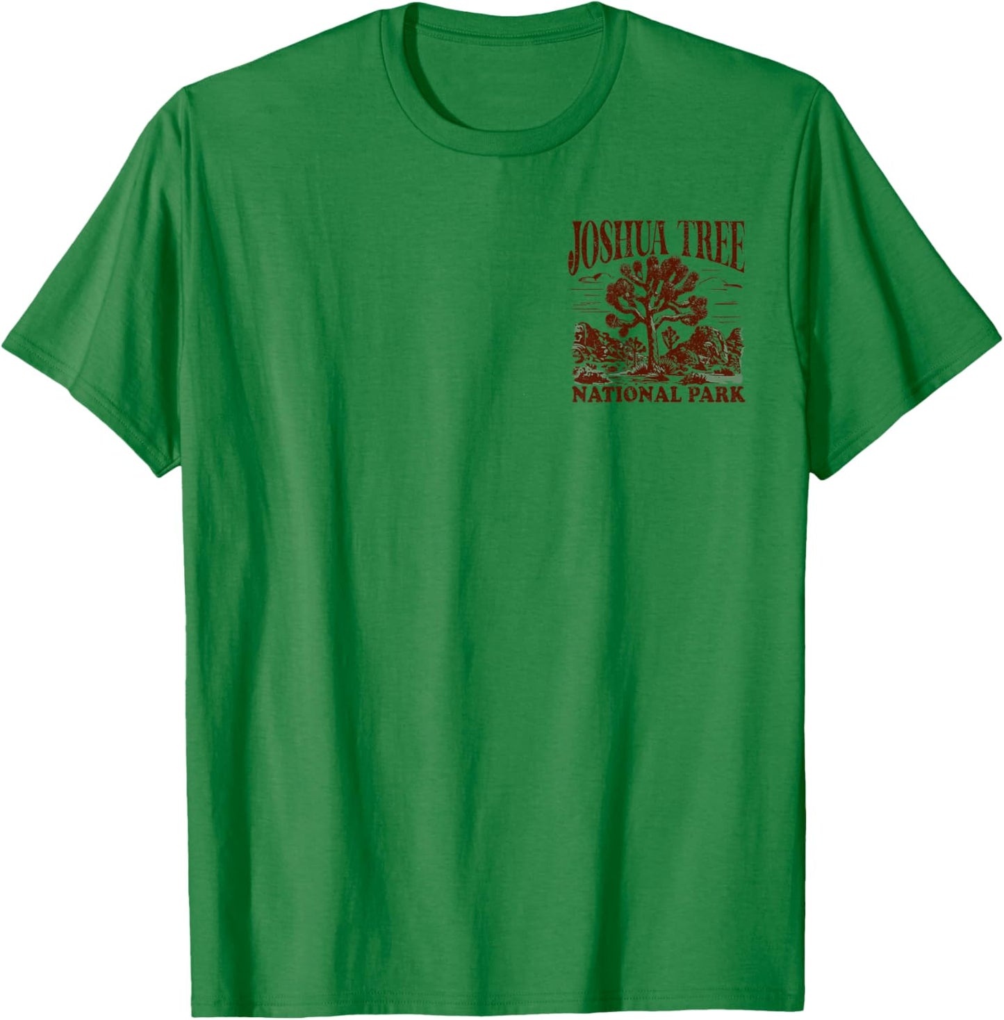 Joshua Tree Vintage Distressed Front and Back T-Shirt - T-Shirt | Irish Green