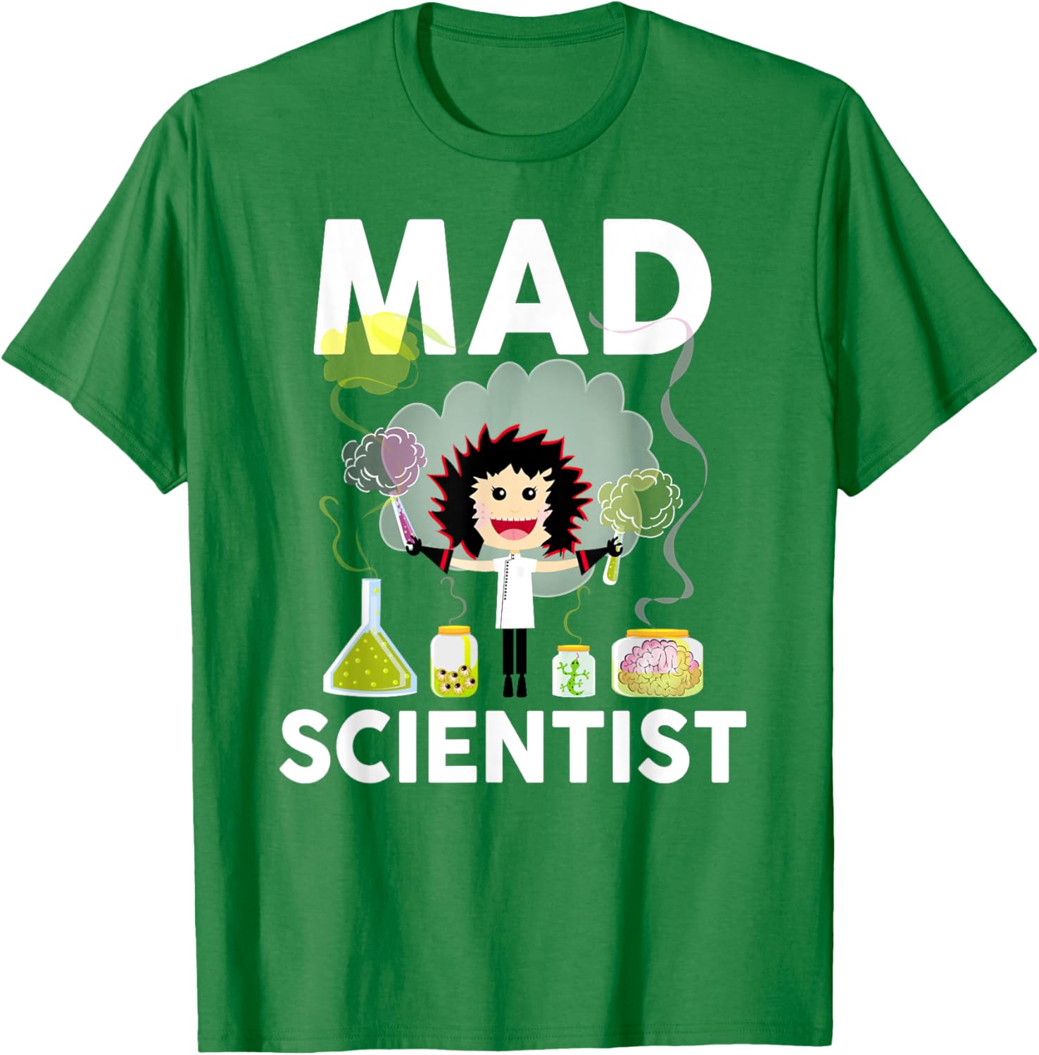 Mad Scientist Shirt Kids Boys Youth Adult Funny Science T-Shirt - T-Shirt | Irish Green