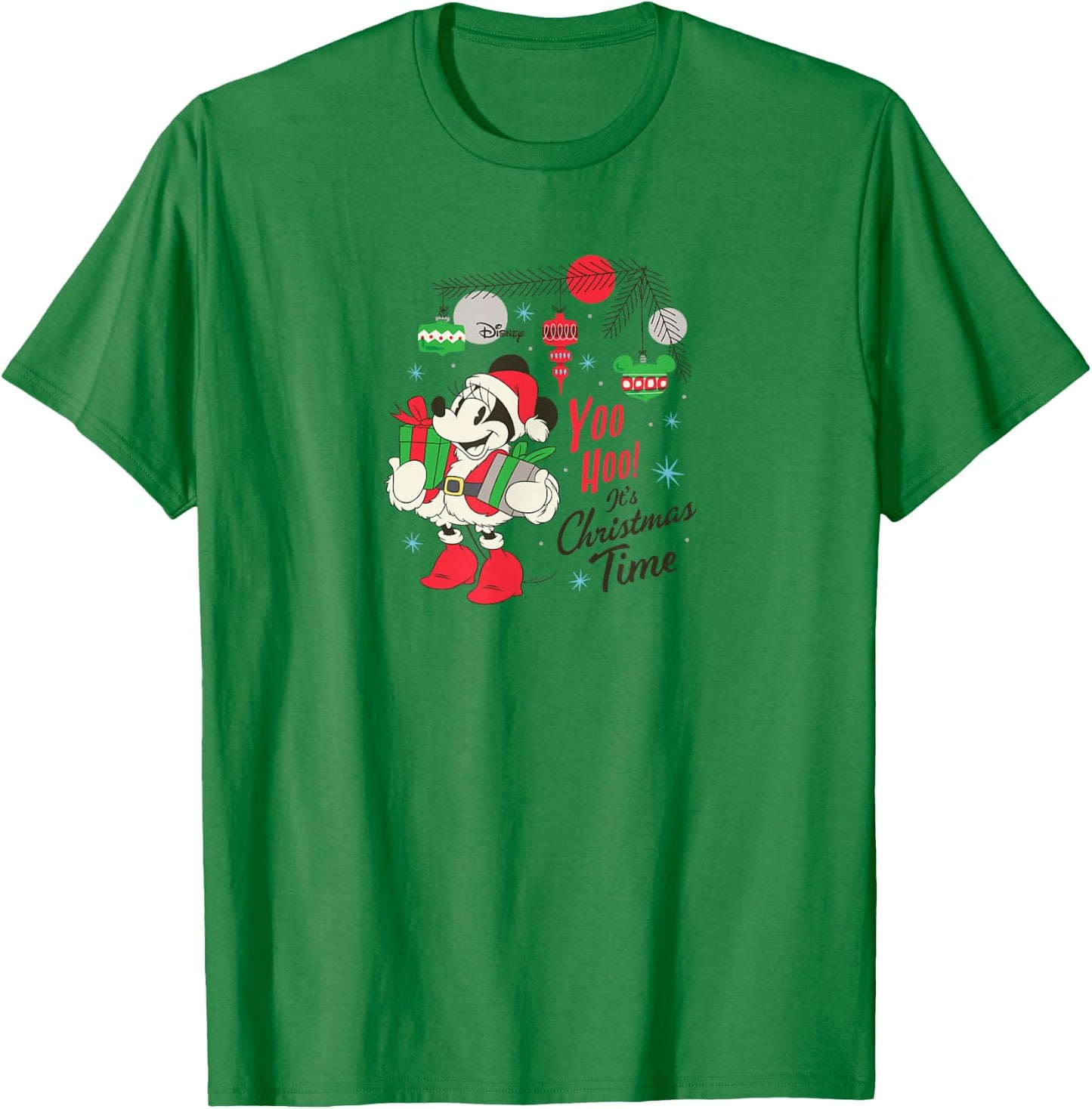 Disney - Minnie Santa Yoo Hoo It's Christmas Time T-Shirt - T-Shirt | Irish Green