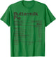 Buttermilk Pie Nutrition Facts Costume Thanksgiving Gift T-Shirt - T-Shirt | Irish Green