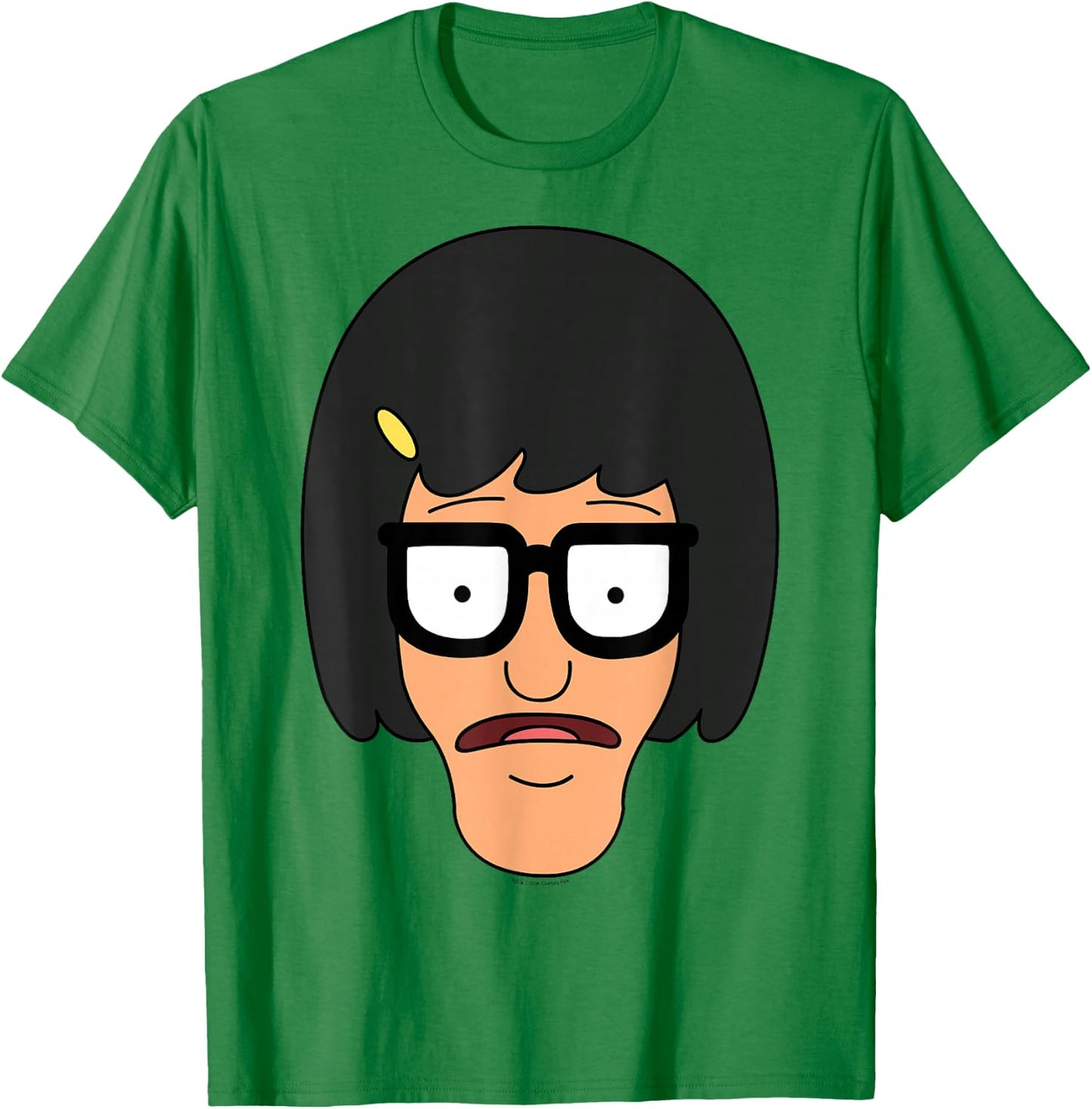 Bob's Burgers Tina Big Face T-Shirt - T-Shirt | Irish Green