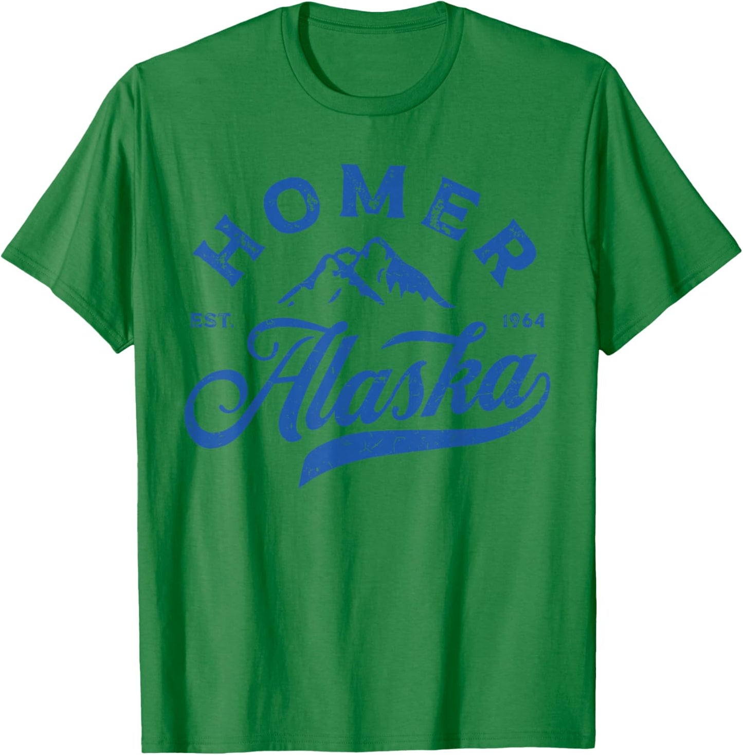 Vintage Homer Alaska AK Mountains Family Vacation Souvenir T-Shirt - T-Shirt | Irish Green