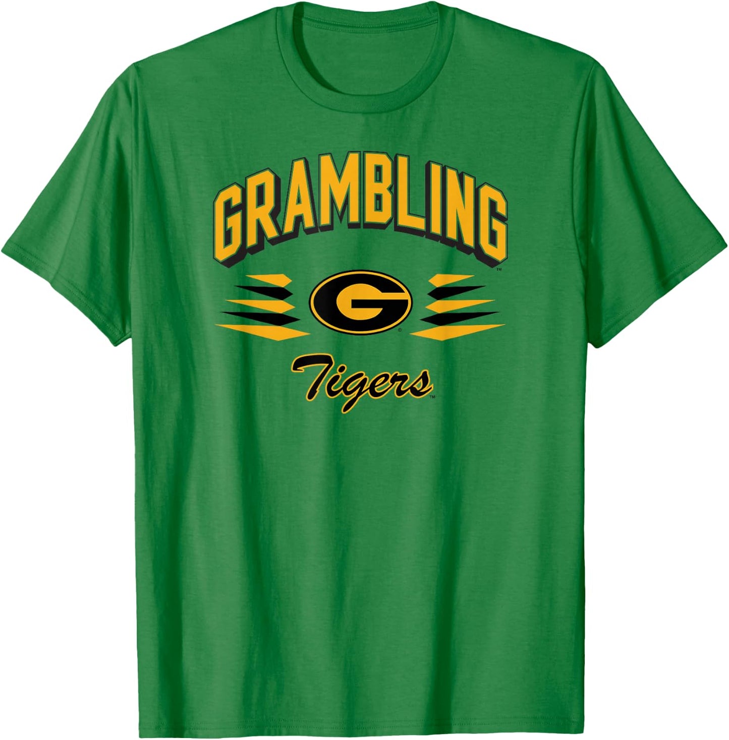 Grambling Tigers Retro Diamond White Officially Licensed T-Shirt - T-Shirt | Irish Green