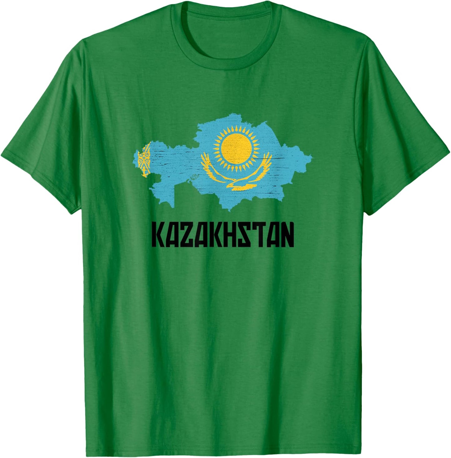 Republic of Kazakhstan Flag T-Shirt - T-Shirt | Irish Green