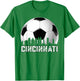 Cincinnati Soccer Distressed Vintage Soccer Fans T-Shirt - T-Shirt | Irish Green