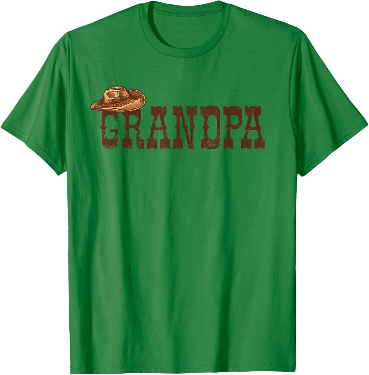 Grandpa Western Family Matching Birthday Cowboy Cowgirl T-Shirt - T-Shirt | Irish Green