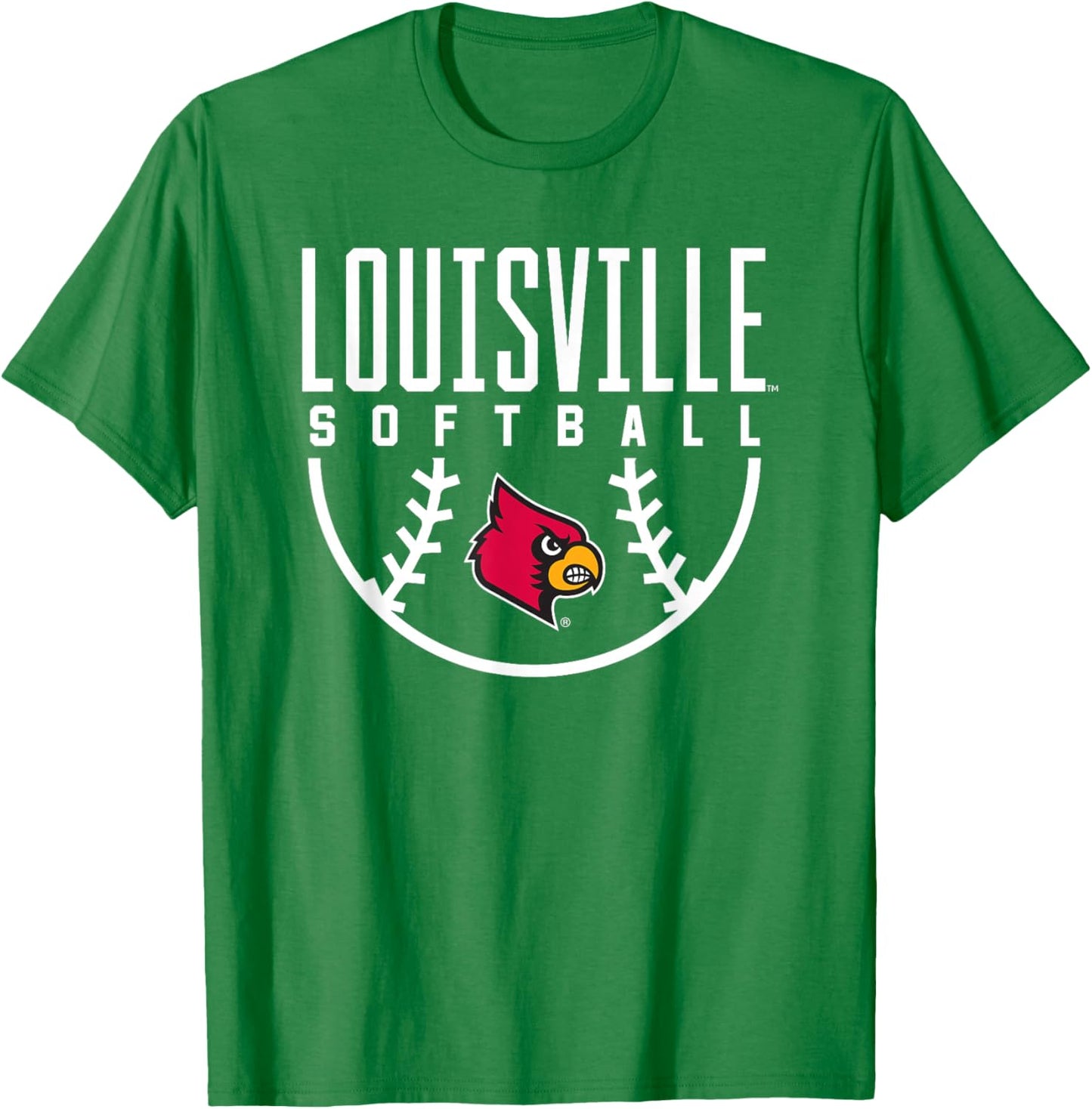 University of Louisville Cardinals Softball Arch T-Shirt - T-Shirt | Irish Green