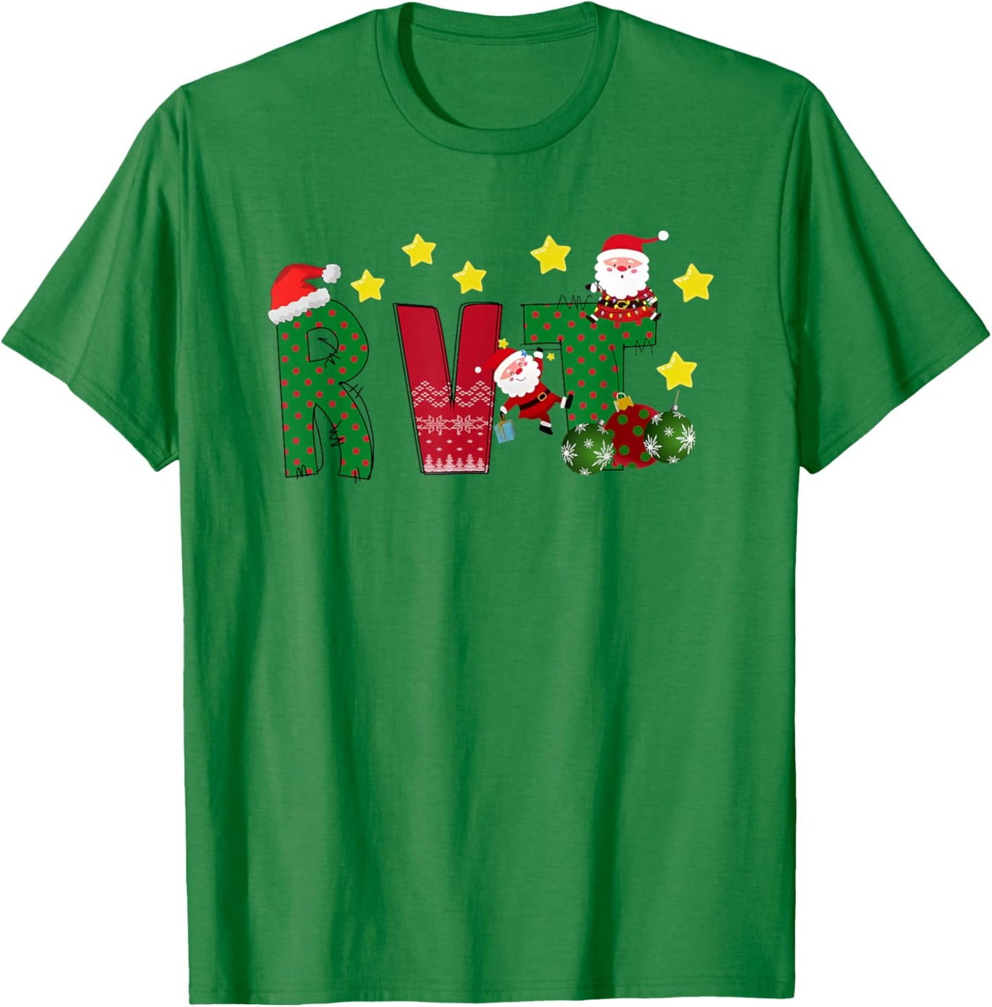Women Christmas Vascular Sonographer RVT Vascular Ultrasound T-Shirt - T-Shirt | Irish Green