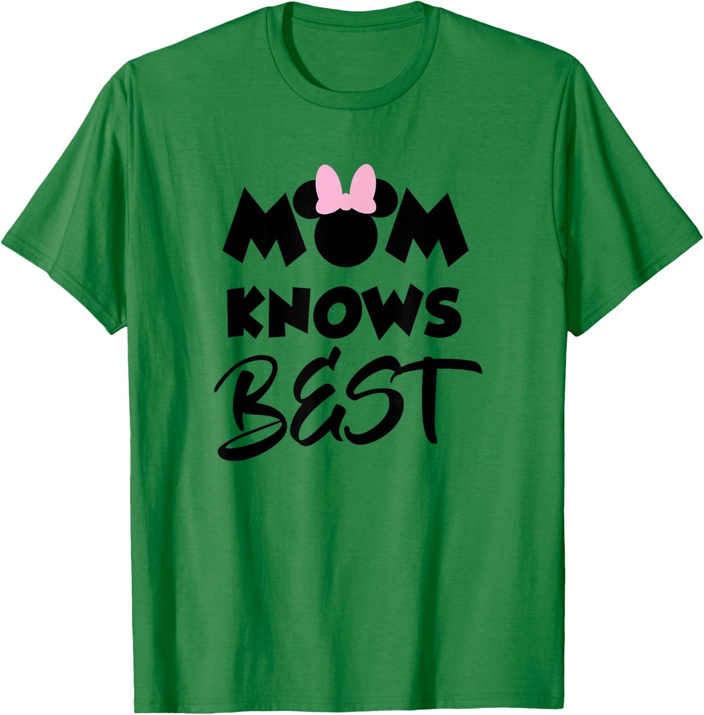 Minnie Mouse Ears Mom Knows Best T-Shirt - T-Shirt | Irish Green