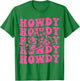Vintage Pink Howdy Rodeo Western Country Southern Cowgirl T-Shirt - T-Shirt | Irish Green