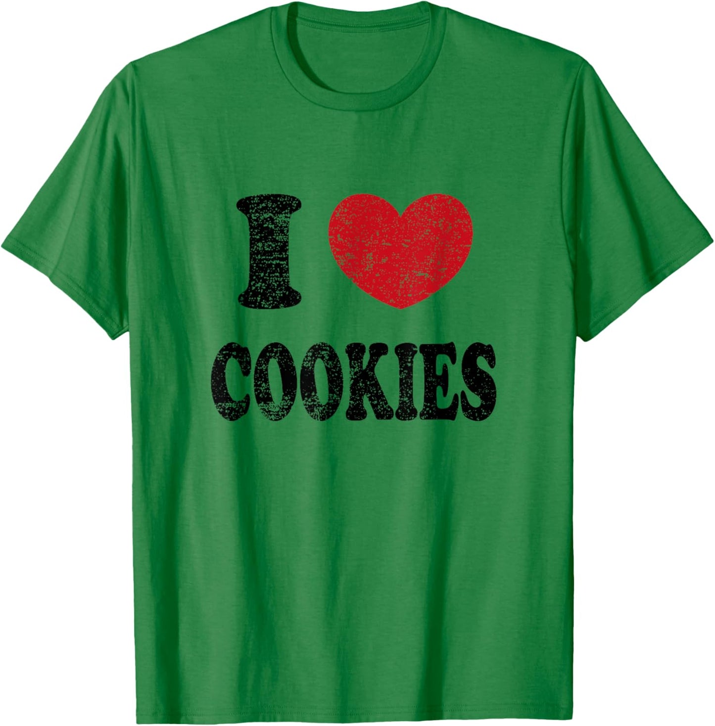 Vintage I Love Cookies T-Shirt - T-Shirt | Irish Green
