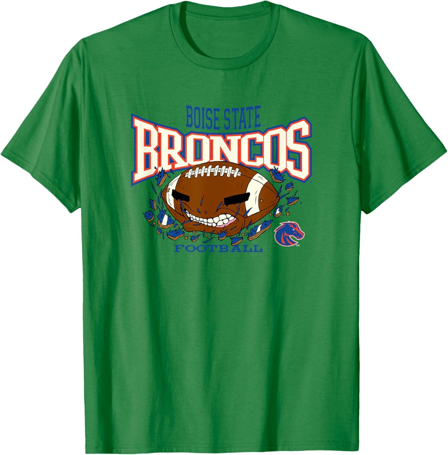 Boise State Broncos Football Bite Orange Officially Licensed T-Shirt - T-Shirt | Irish Green