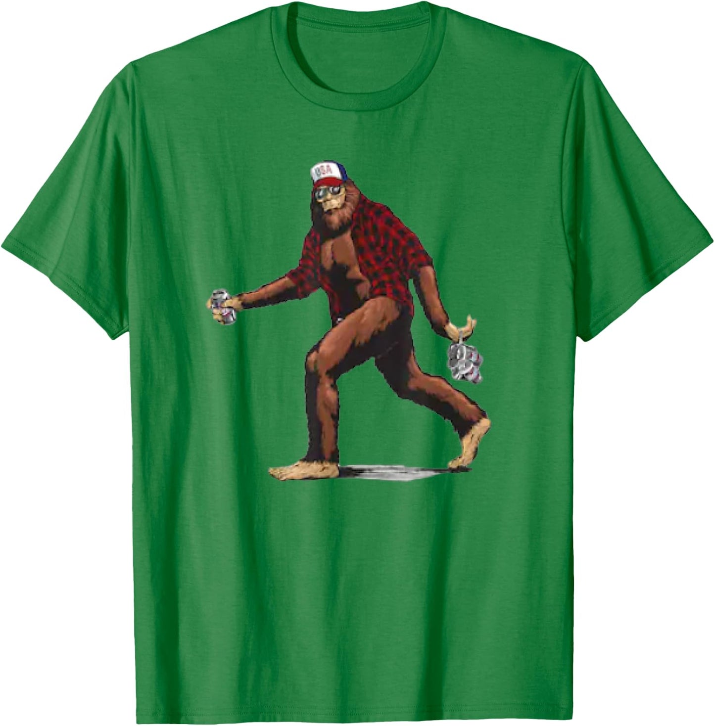 Beer Drinking Big Foot Graphic T-Shirt - T-Shirt | Irish Green