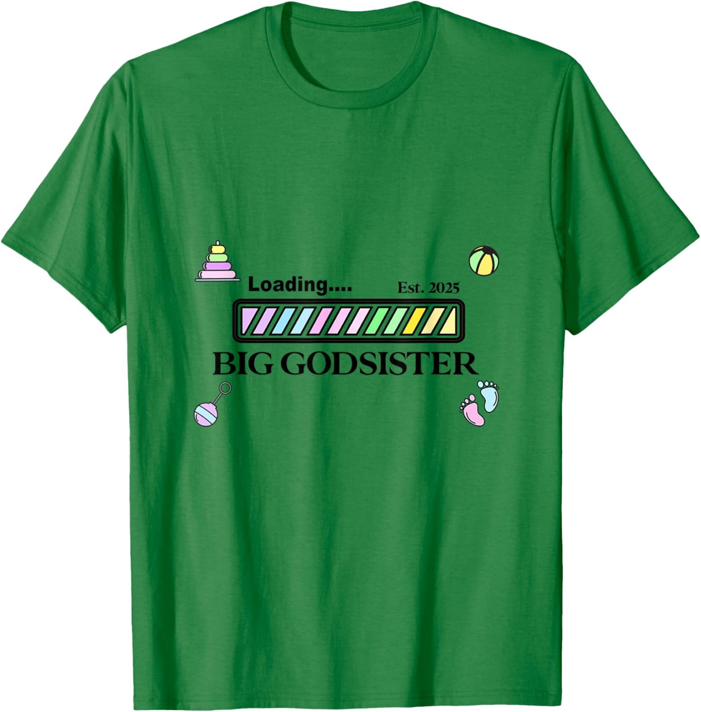 New baby Big God sister girls kids daughter teens women T-Shirt - T-Shirt | Irish Green