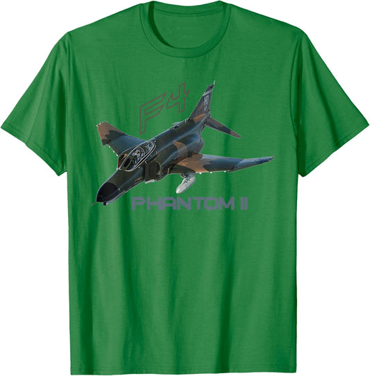 F-4 Phantom US Military Jet Interceptor Aircraft T-Shirt - T-Shirt | Irish Green