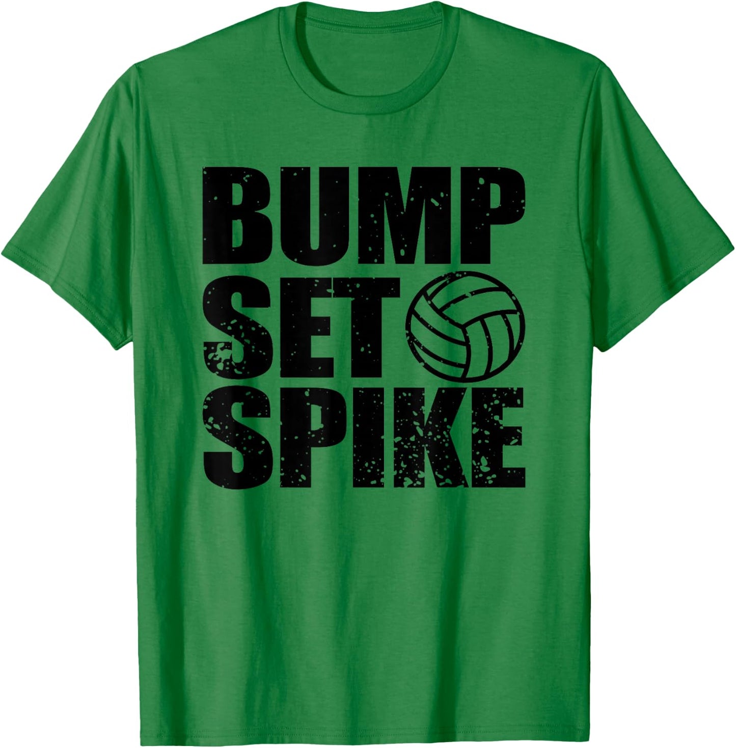 Funny Bump Set Spike Girls School Volleyball T-Shirt - T-Shirt | Irish Green