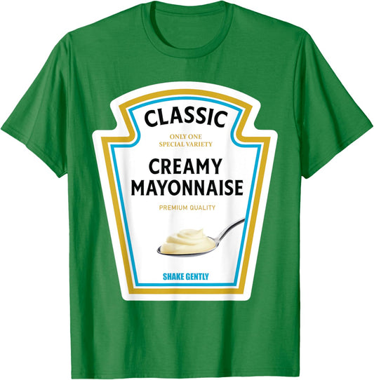 Mayonnaise Halloween 2024 Costume Mayo Ketchup Mustard Team T-Shirt - T-Shirt | Irish Green