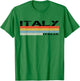 Italian Italy Italia Vintage Stripes T-Shirt - T-Shirt | Irish Green
