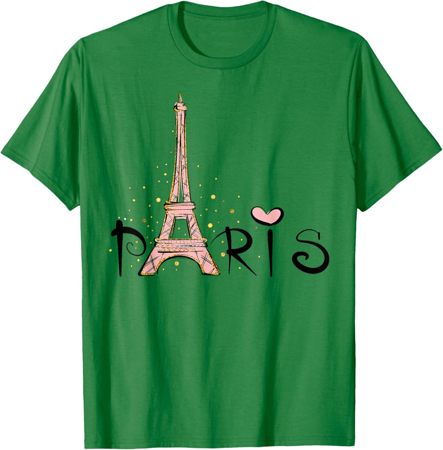 Eiffel Tower Paris Girls Guys Travel Holiday France Souvenir T-Shirt - T-Shirt | Irish Green