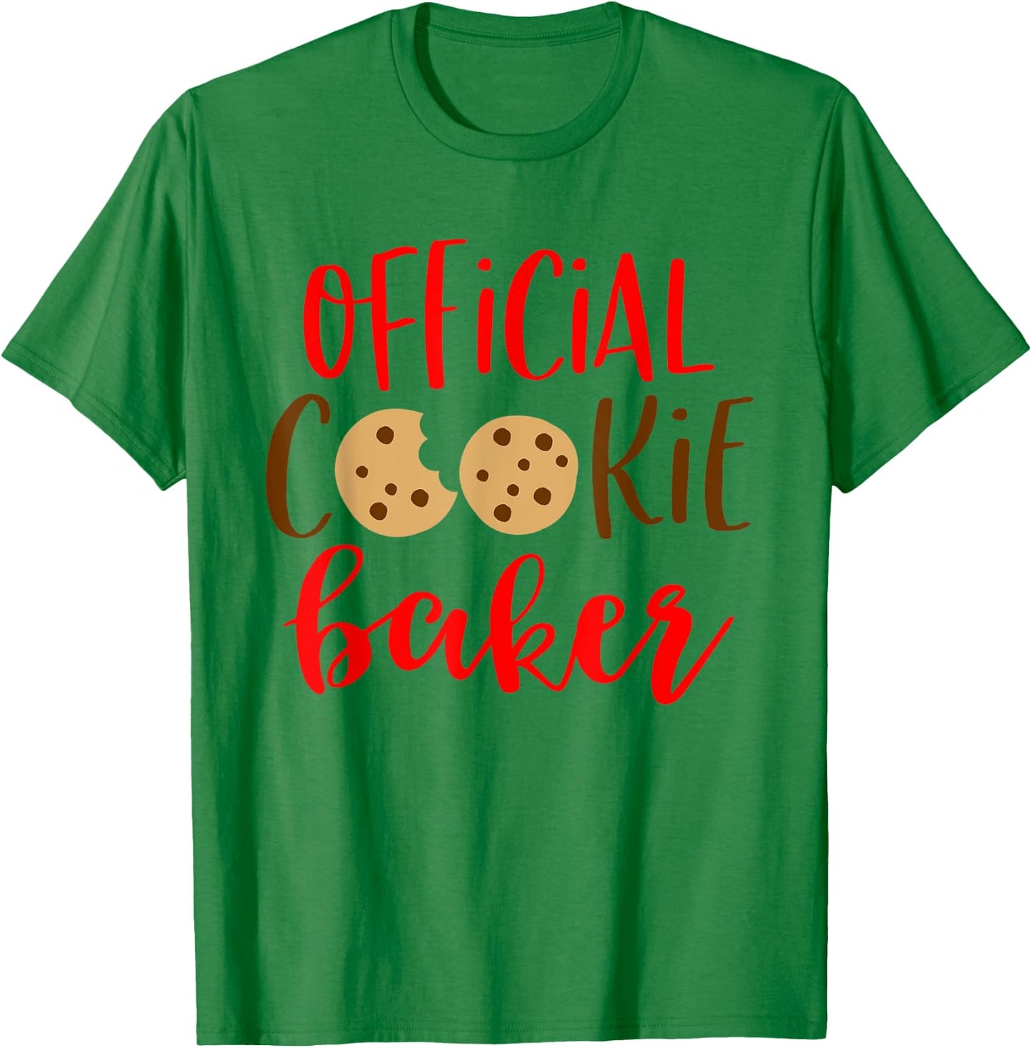 Official Cookie Baker Shirt Friends Family Christmas Pajamas T-Shirt - T-Shirt | Irish Green