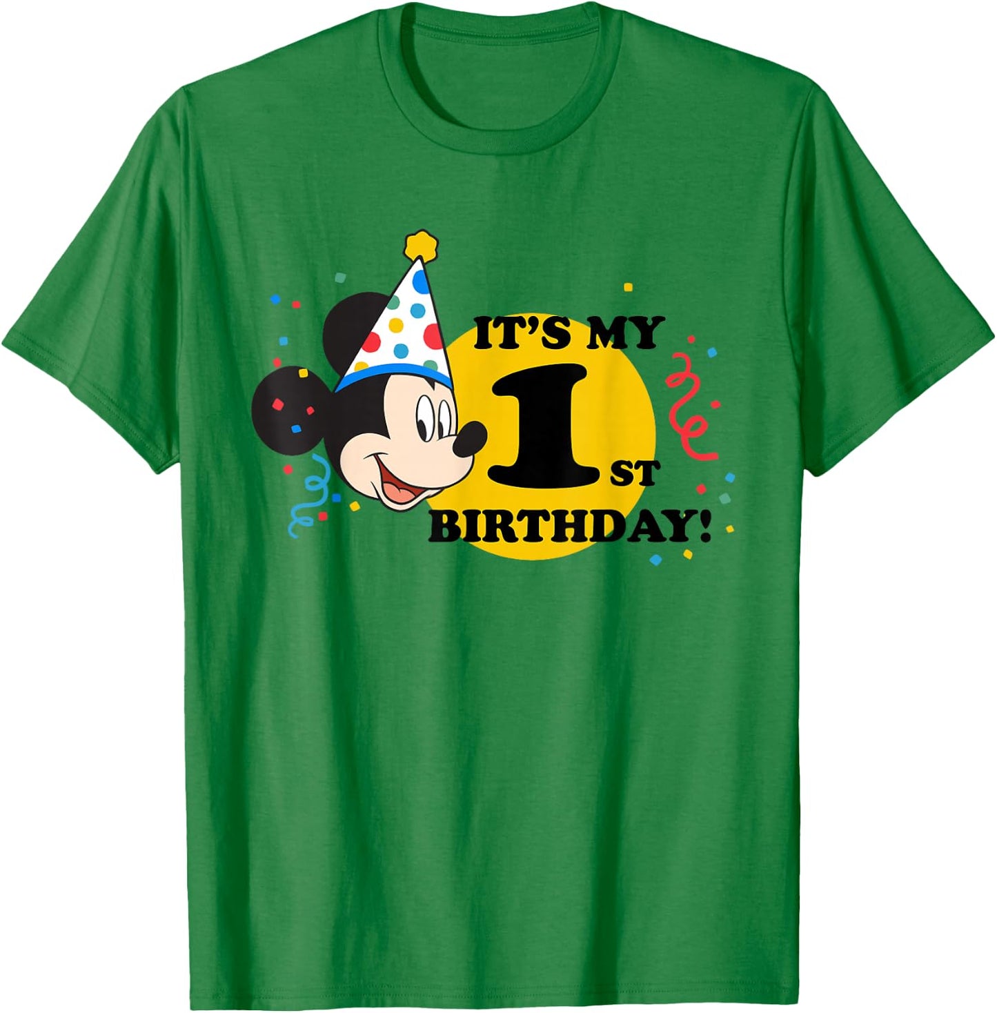 Disney Mickey Mouse 1st Birthday T-Shirt - T-Shirt | Irish Green
